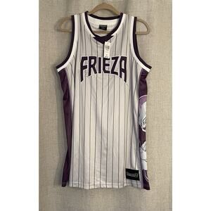 NWT Dragon Ball Z Frieza Basketball Jersey DBZ Purple Pinstripe BoxLunch Medium